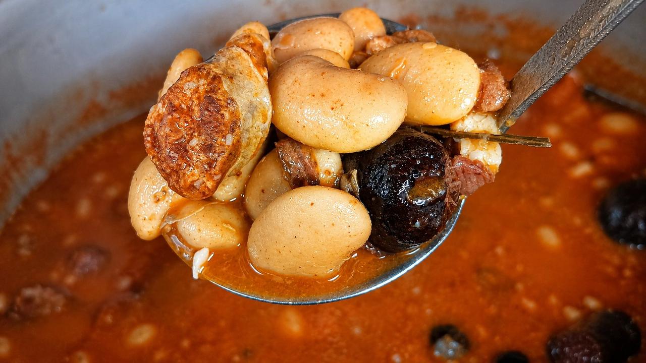 Judiones caseros con matanza